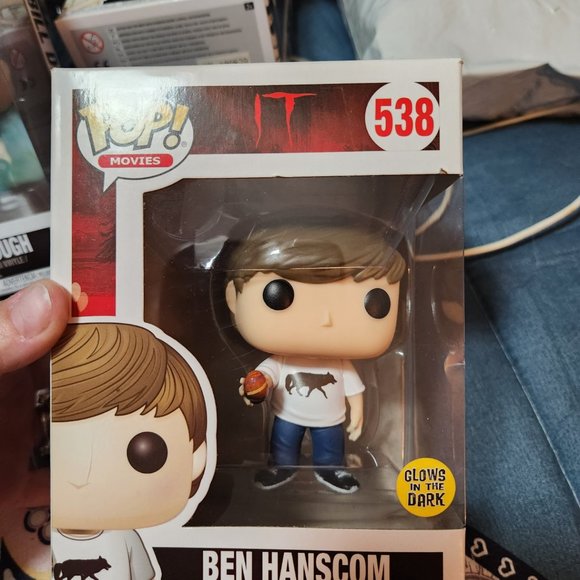 Brand New!! Mint Funko Pop Movie Ben Hanscom #538 Glows in the Dark (IT Movie) - Picture 2 of 5